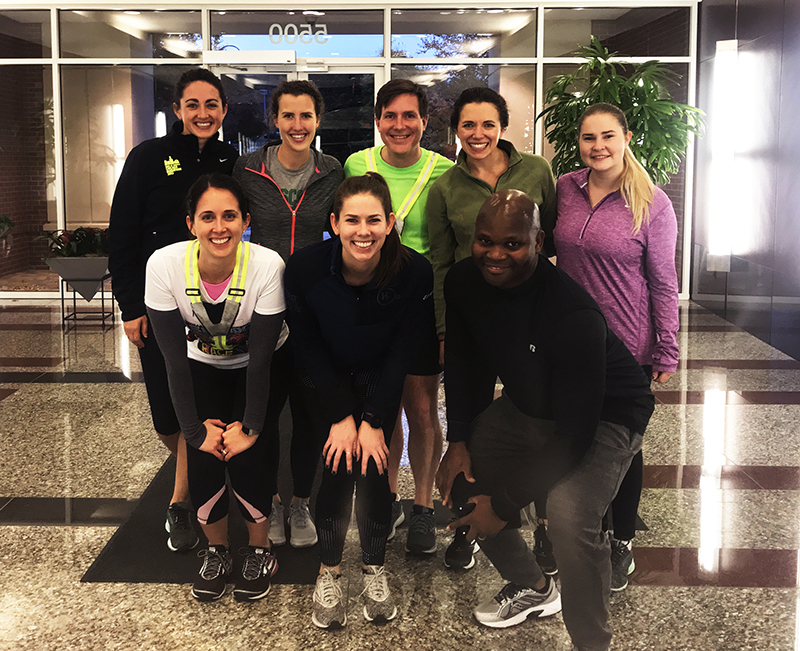 Members of the Premise Health Run Club - consisting of eight men and women