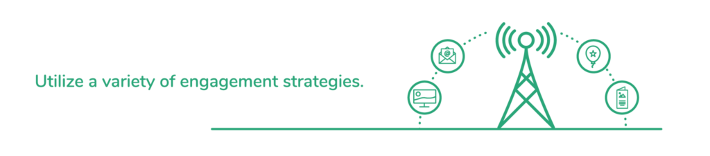 Utilize a variety of engagement strategies.
